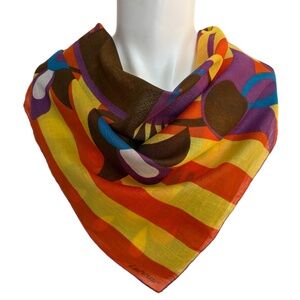 Vintage Lehner Square Scarf – Bold Retro Floral Print – 🇦🇹  Made in Austria